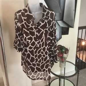 INC Giraffe Print Tunic